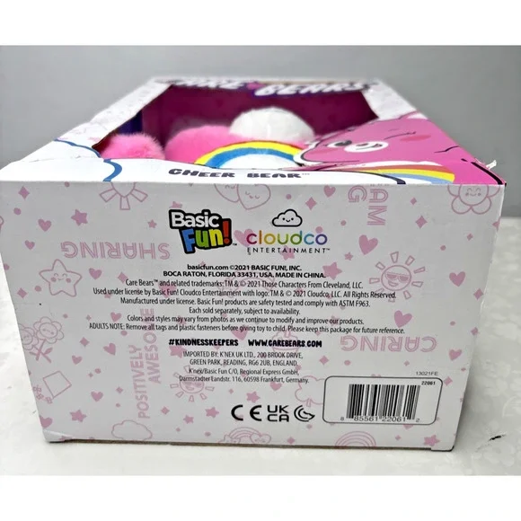 Care Bears Cheer Bear Plush in Box Basic Fun 2020s New Packaging - Picture 5 of 10
